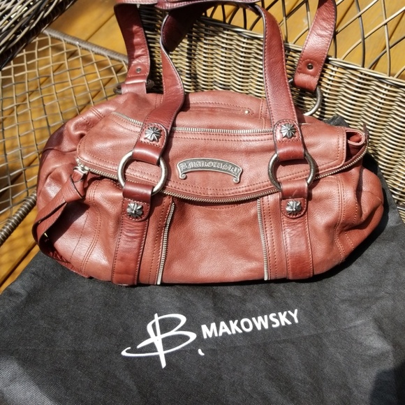 b. makowsky Handbags - B. Makowsky Large Leather Shoulder Bag